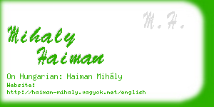 mihaly haiman business card
